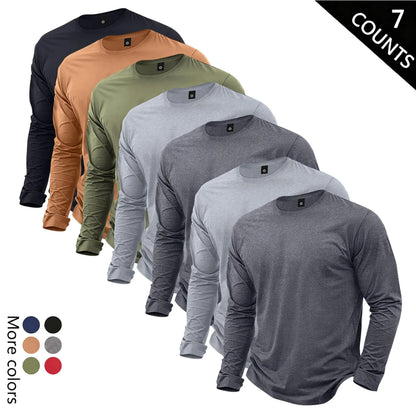 🔥Men’s Lightweight 7-Piece Long-Sleeve T-Shirt Set for Spring & Autumn