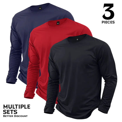 🔥Men’s Lightweight 7-Piece Long-Sleeve T-Shirt Set for Spring & Autumn