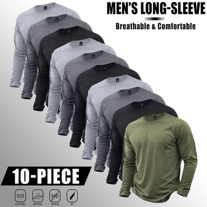 🔥Men’s Lightweight 7-Piece Long-Sleeve T-Shirt Set for Spring & Autumn