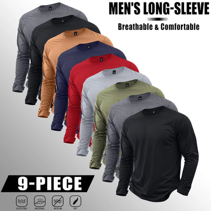 🔥Men’s Lightweight 7-Piece Long-Sleeve T-Shirt Set for Spring & Autumn