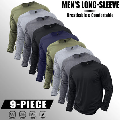 🔥Men’s Lightweight 7-Piece Long-Sleeve T-Shirt Set for Spring & Autumn