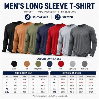 🔥Men’s Lightweight 7-Piece Long-Sleeve T-Shirt Set for Spring & Autumn