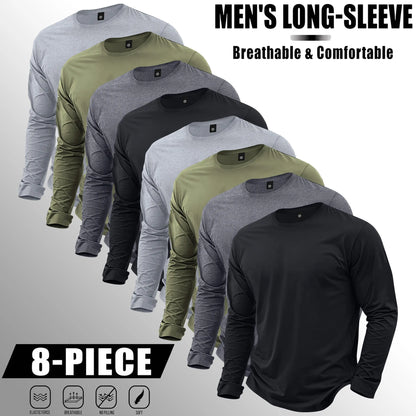 🔥Men’s Lightweight 7-Piece Long-Sleeve T-Shirt Set for Spring & Autumn