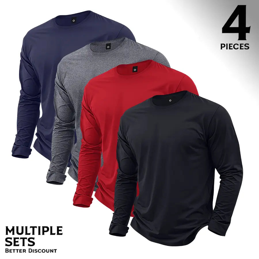 🔥Men’s Lightweight 7-Piece Long-Sleeve T-Shirt Set for Spring & Autumn
